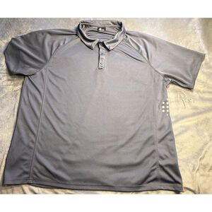 Zity Men's Athletic Polo Performance Short Sleeve Gray Golf Shirt 2XL